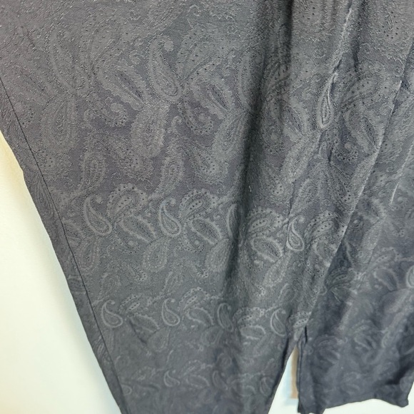 Vintage CP Shades Black Paisley Pull On Pants Size Large - Picture 2 of 5